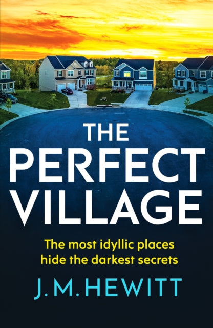 The Perfect Village book cover with houses and a sunset.