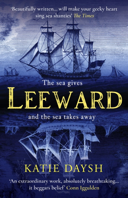 Book cover for Leeward by Katie Daysh featuring a ship at sea.