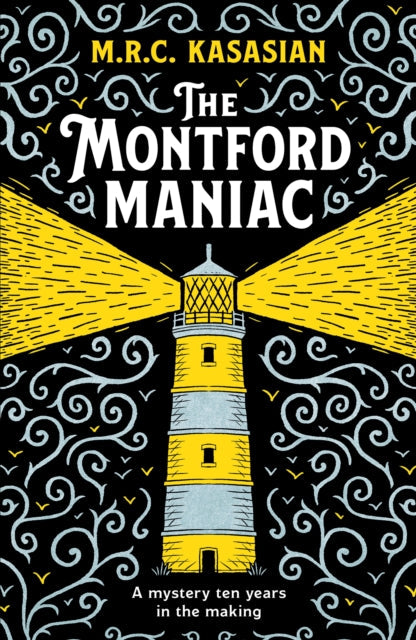 The Montford Maniac book cover featuring a lighthouse and swirling designs.