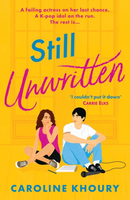Book cover for Still Unwritten featuring two young people sitting on a yellow floor.