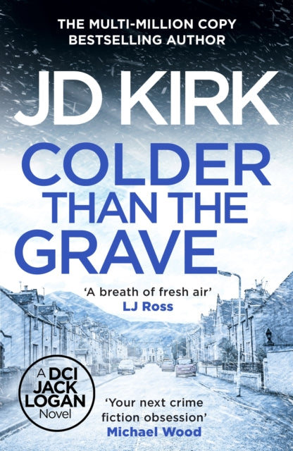 Colder than the Grave book cover featuring a snowy street scene.