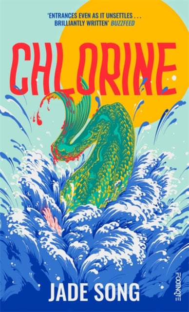 Chlorine book cover with a mermaid emerging from waves.