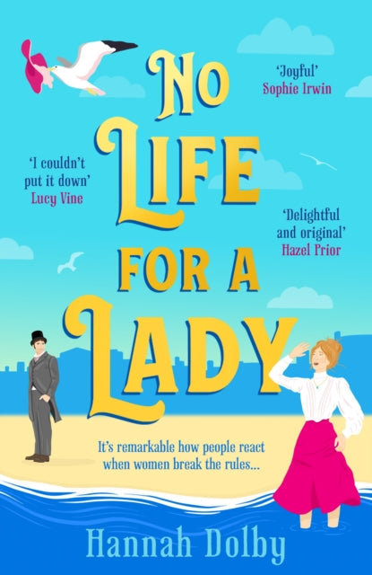 Book cover for "No Life for a Lady" with a couple and seagulls.