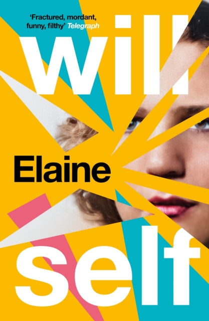 Book cover for "Elaine" by Will Self, featuring a fragmented portrait and bold text.