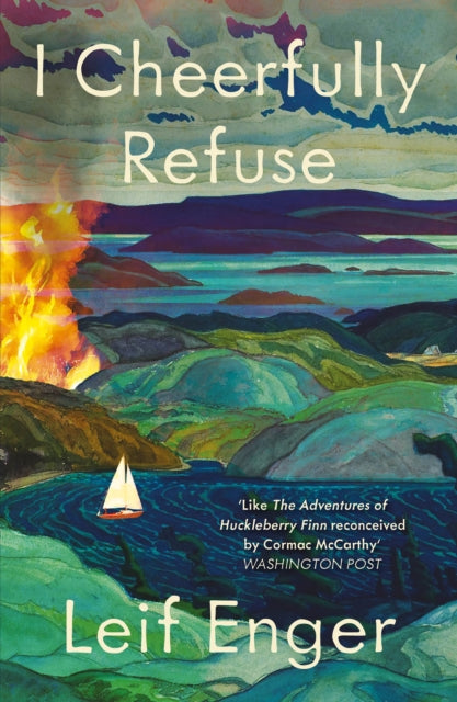 I Cheerfully Refuse book cover with a painting of a lake, mountains, and a sailboat.