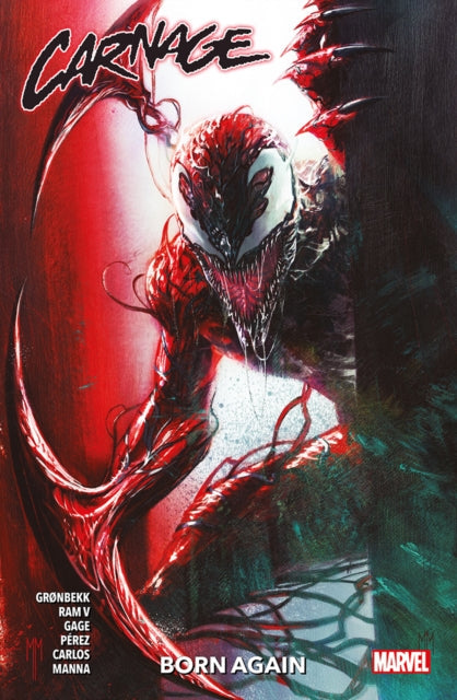 Carnage Vol. 1: Born Again comic book cover featuring the character Carnage.