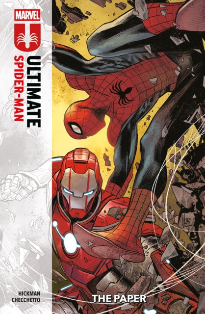 Ultimate Spider-Man Vol. 2 The Paper comic book cover featuring Spider-Man and Iron Man.