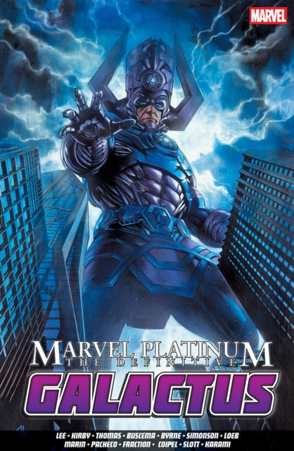 Marvel Platinum The Definitive Galactus comic book cover featuring the character Galactus.