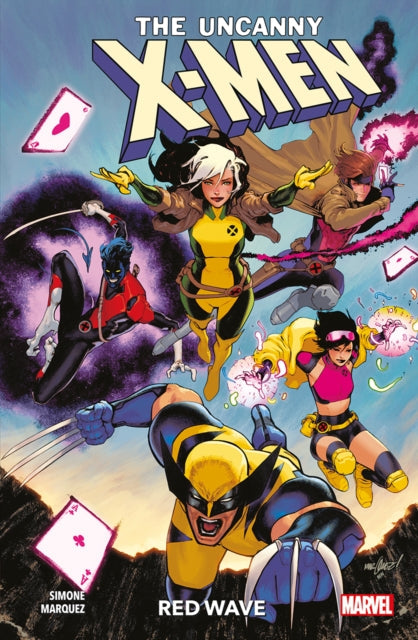 The Uncanny X-Men Vol.1: Red Wave comic cover features Wolverine, Rogue, Gambit, Nightcrawler, and Jubilee.