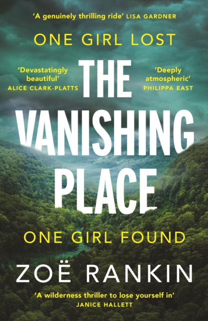 The Vanishing Place book cover with a forest landscape.