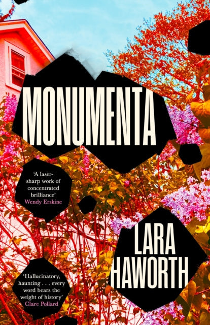 Monumenta by Lara Haworth, a book cover featuring text and floral imagery.