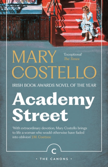 Academy Street by Mary Costello book cover with a woman on stairs.