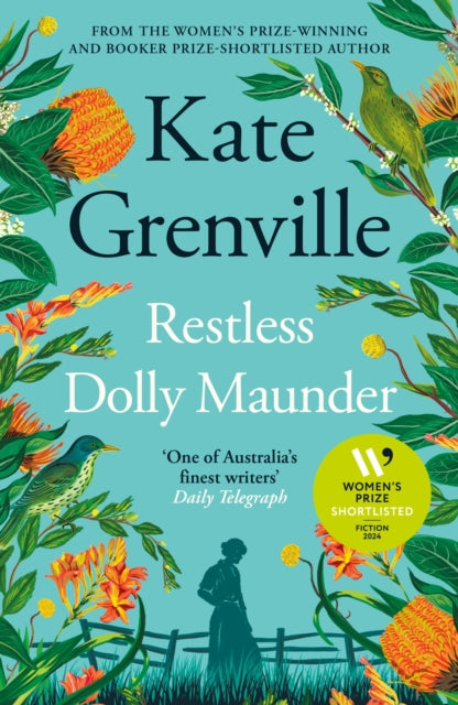 Restless Dolly Maunder book cover with floral and bird illustrations.