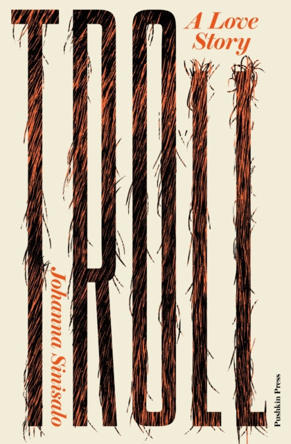 Troll A Love Story book cover with large vertical text.