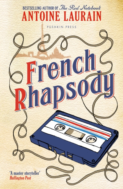 French Rhapsody book cover with a cassette tape and Paris skyline.