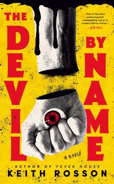 The Devil By Name book cover with a hand holding an eyeball.