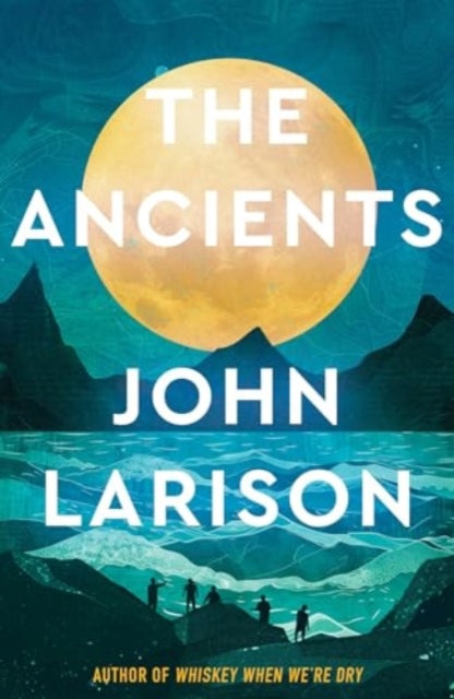 The Ancients book cover featuring a large moon over mountains and water.