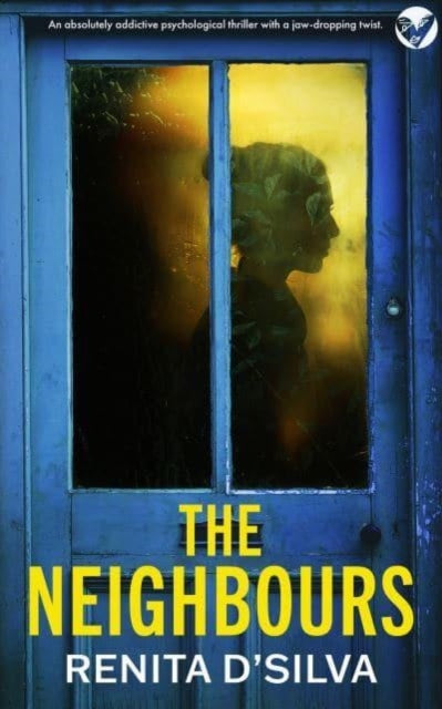 The Neighbours book cover featuring a silhouette of a woman behind a window.