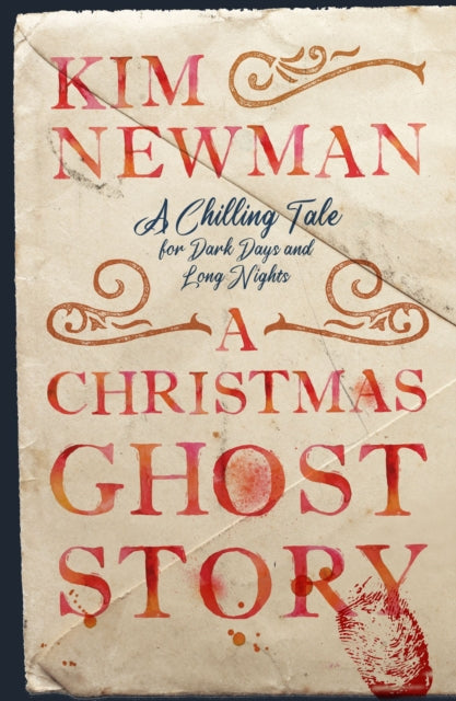 A Christmas Ghost Story book cover with watercolor-style text.