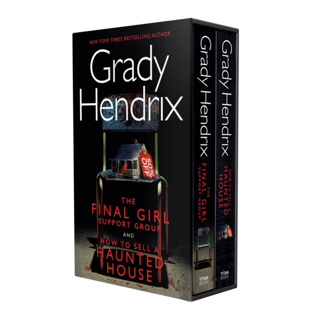 Grady Hendrix slipcase featuring The Final Girl Support Group and How to Sell a Haunted House.