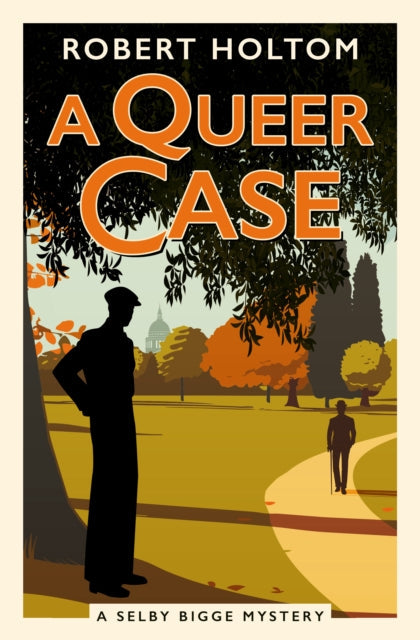 A Queer Case book cover with two silhouetted figures in a park.