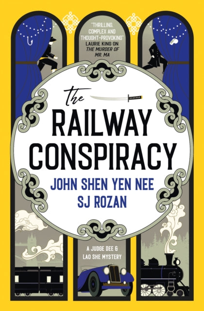The Railway Conspiracy book cover featuring a vintage car and train.