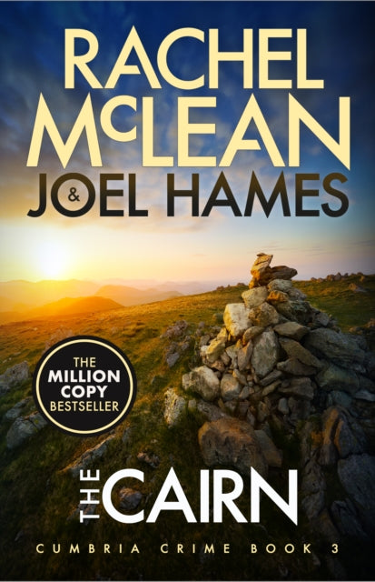 The Cairn book cover features a mountain landscape at sunset with the title and author names.