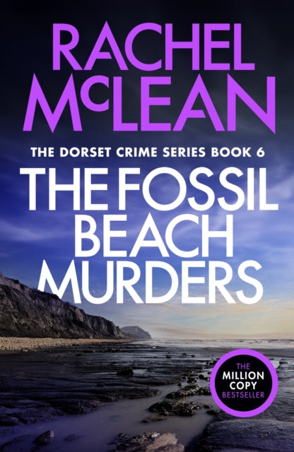 The Fossil Beach Murders book cover featuring a beach and cliffs.