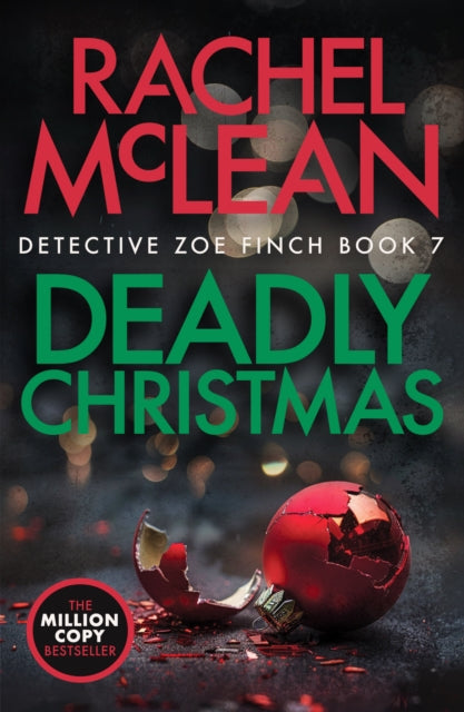Deadly Christmas book cover featuring a shattered red ornament.