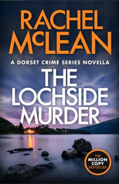 The Lochside Murder book cover featuring a lake and mountains.