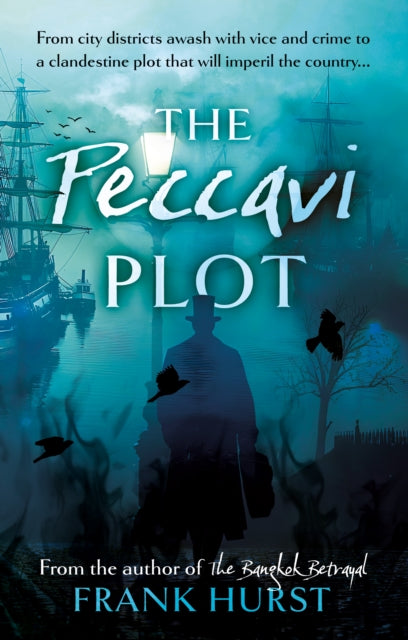 The Peccavi Plot book cover featuring a silhouette of a man in a top hat.