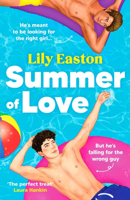 Book cover for "Summer of Love" featuring two men in a pool.