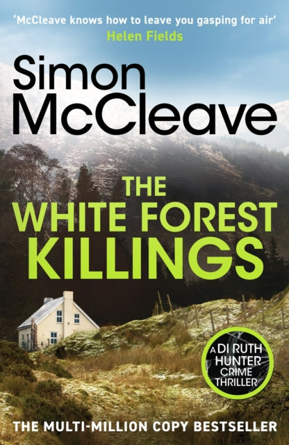 The White Forest Killings book cover featuring a house on a hill.