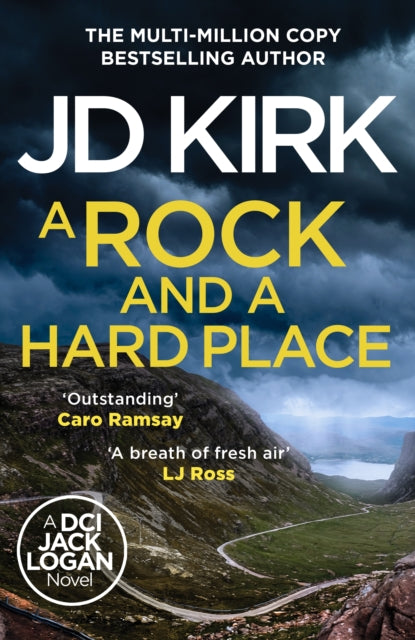 A Rock and a Hard Place book cover featuring a rugged landscape.
