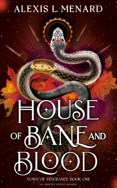 House of Bane and Blood book cover with a snake and swords.