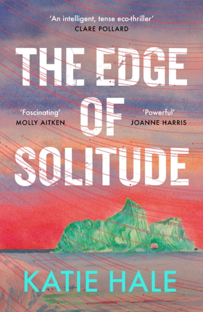 The Edge of Solitude book cover with an iceberg and quotes.