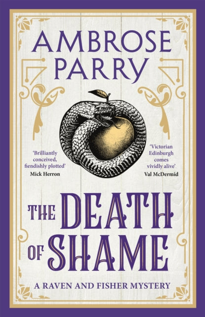 The Death of Shame book cover featuring a snake coiled around an apple.