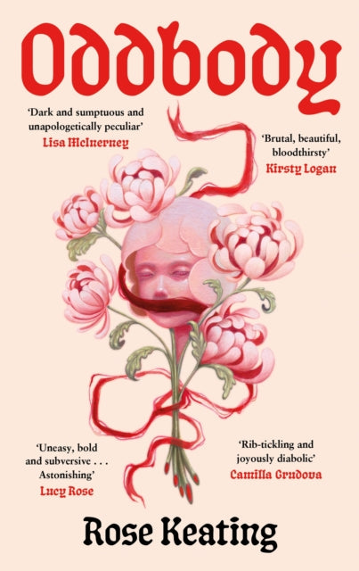 Oddbody book cover with red title and floral illustration.