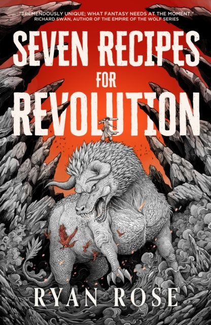 Book cover for Seven Recipes for Revolution featuring a bull-like monster and a small figure.