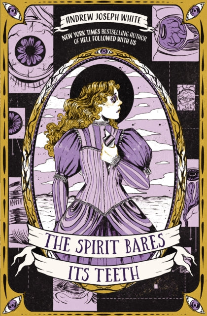 Book cover for The Spirit Bares Its Teeth featuring a young woman in a purple dress.