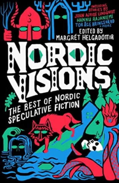 Nordic Visions book cover with stylized illustrations.