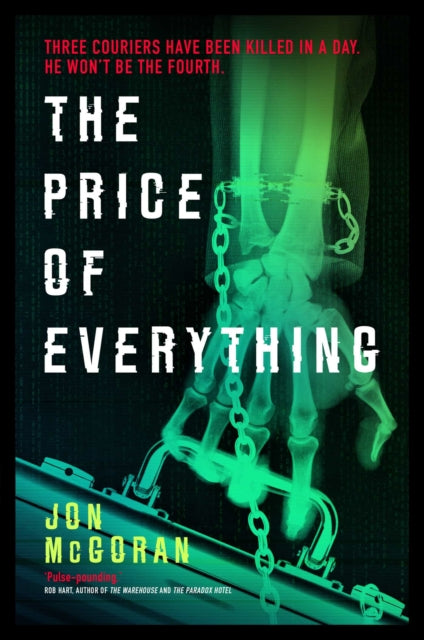 The Price of Everything book cover with a skeleton hand chained.