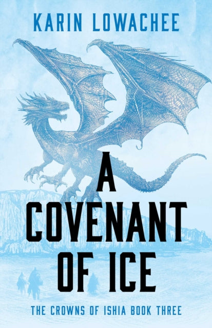 A Covenant of Ice book cover with a dragon and ice landscape.