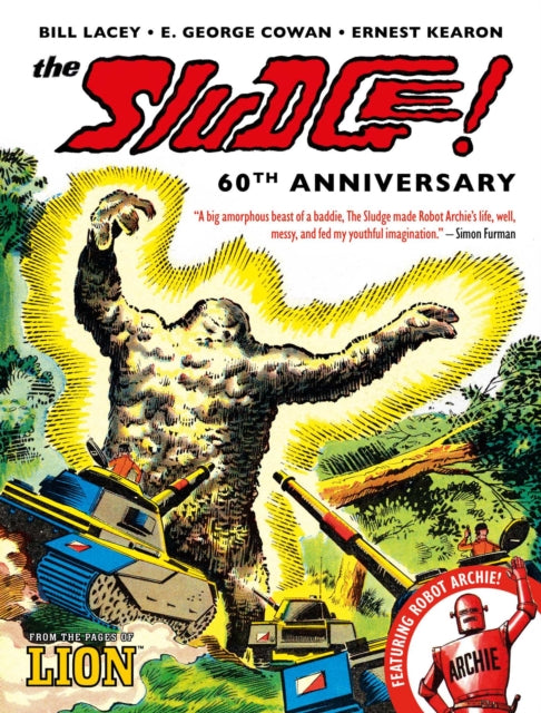 The Sludge! 60th Anniversary comic cover featuring a monster and tanks.