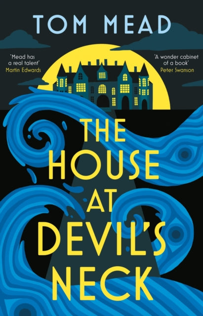 The House at Devil's Neck book cover features a haunted house under a full moon with crashing waves.