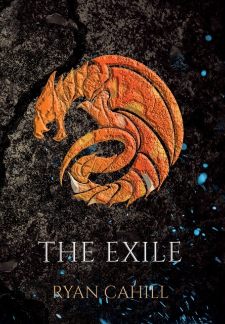 The Exile by Ryan Cahill book cover featuring an orange dragon symbol.