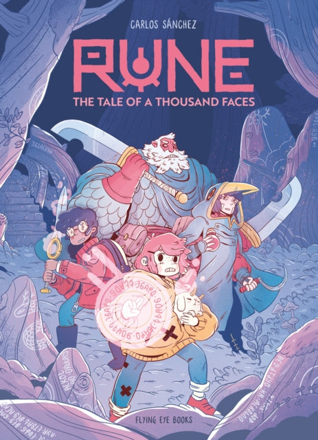 A book cover for Rune: The Tale of a Thousand Faces featuring illustrated characters.