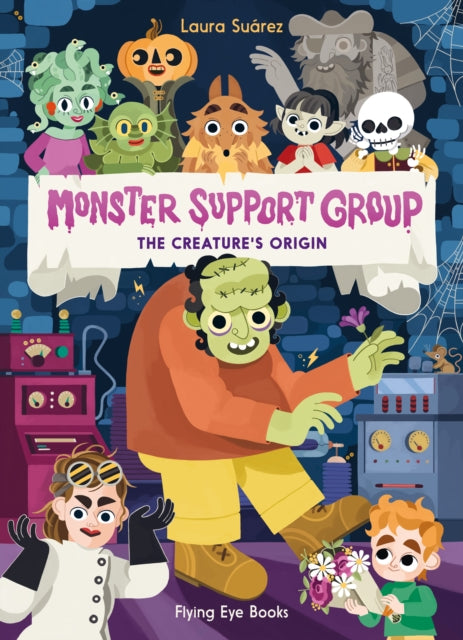 Monster Support Group: The Creature's Origin book cover with various monsters and children.