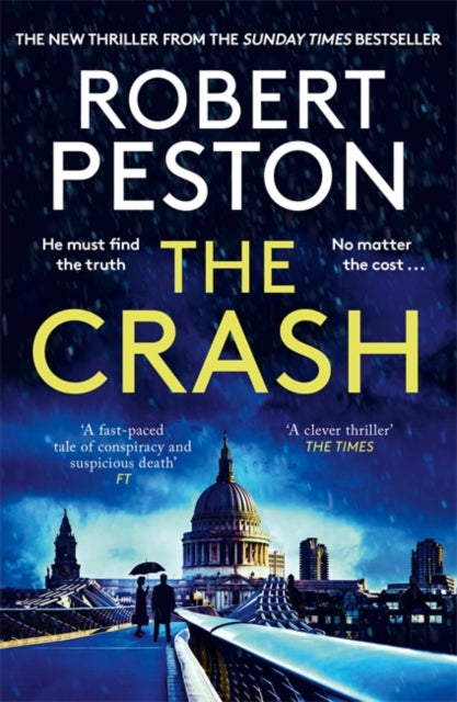 The Crash by Robert Peston book cover with London skyline.