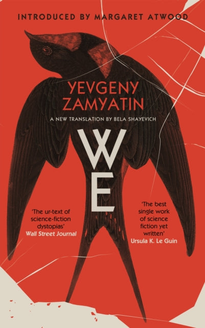 Book cover for "We" by Yevgeny Zamyatin, featuring a stylized black bird.
